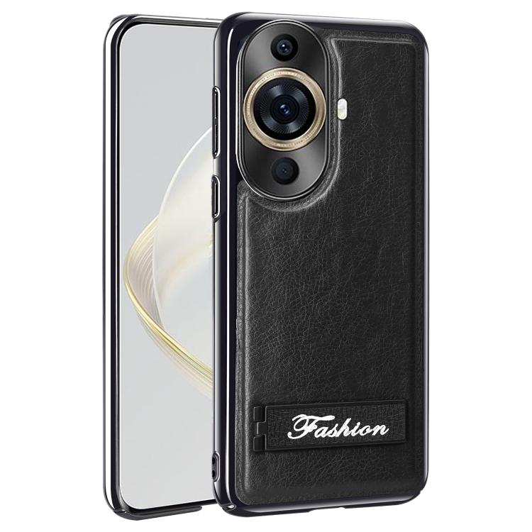 For Huawei Nova 11 Fashion Electroplated Fold Holder Shockproof Phone Case