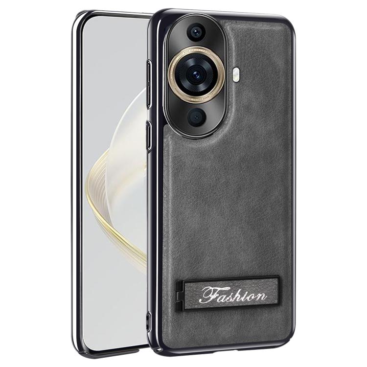 For Huawei Nova 11 Fashion Electroplated Fold Holder Shockproof Phone Case