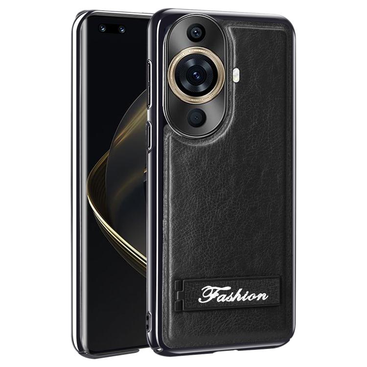 For Huawei Nova 11 Pro Fashion Electroplated Fold Holder Shockproof Phone Case
