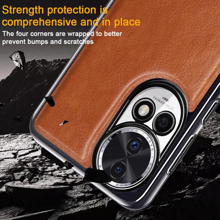 For Huawei Nova 12 Fashion Electroplated Fold Holder Shockproof Phone Case