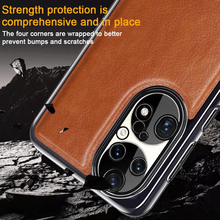 For Huawei P50 Fashion Electroplated Fold Holder Shockproof Phone Case