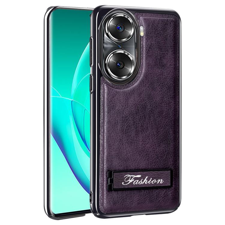 For Honor 60 Fashion Electroplated Fold Holder Shockproof Phone Case