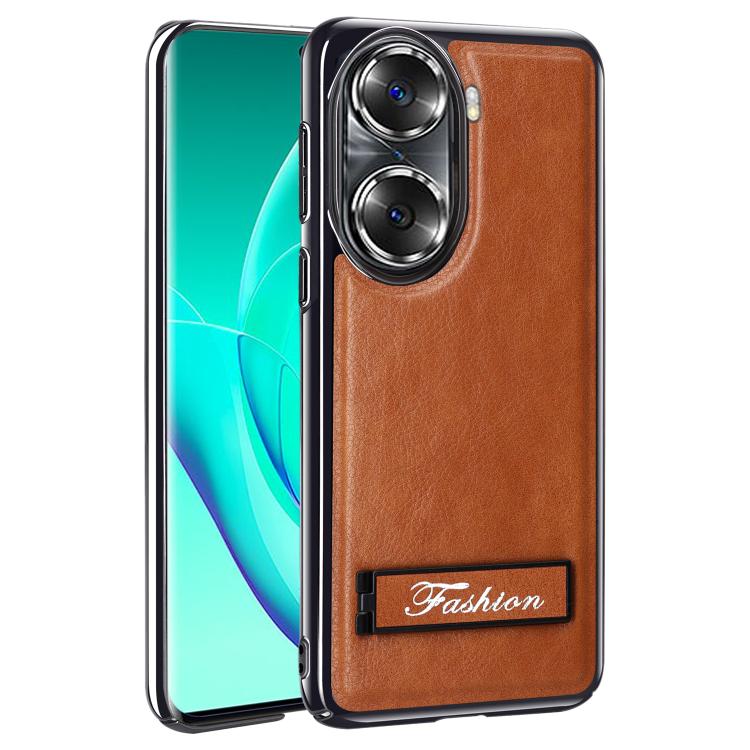 For Honor 60 Fashion Electroplated Fold Holder Shockproof Phone Case