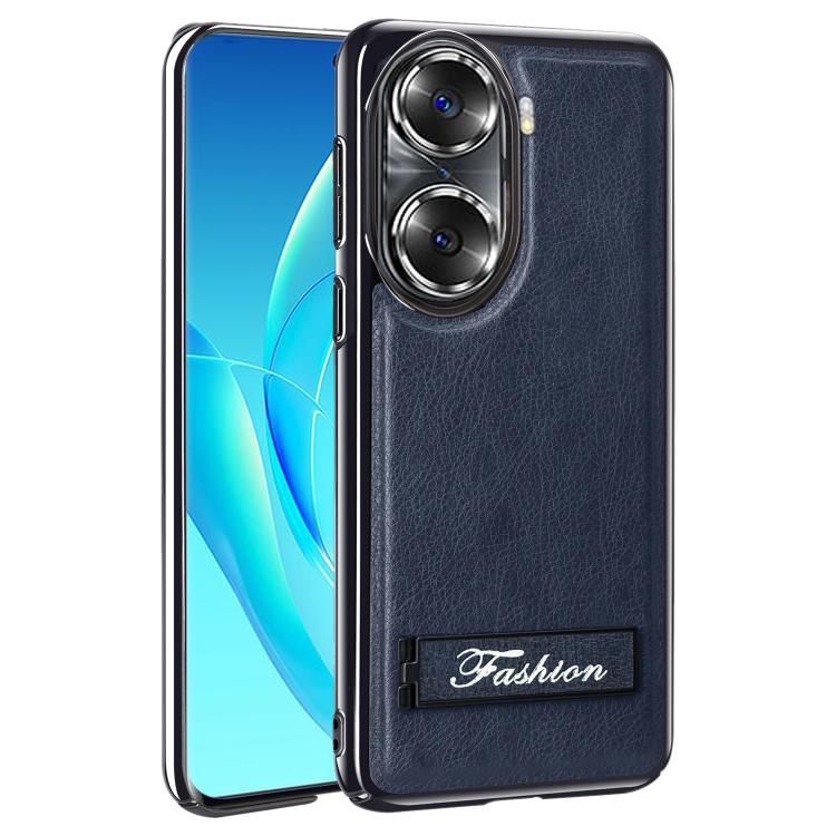 For Honor 60 Pro Fashion Electroplated Fold Holder Shockproof Phone Case