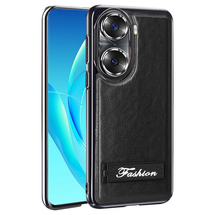 For Honor 60 Pro Fashion Electroplated Fold Holder Shockproof Phone Case