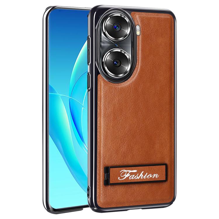 For Honor 60 Pro Fashion Electroplated Fold Holder Shockproof Phone Case