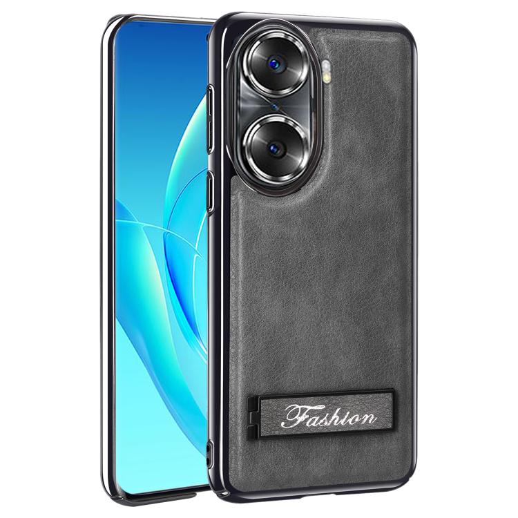 For Honor 60 Pro Fashion Electroplated Fold Holder Shockproof Phone Case