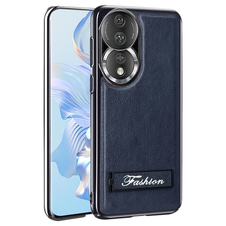 For Honor 80 Fashion Electroplated Fold Holder Shockproof Phone Case