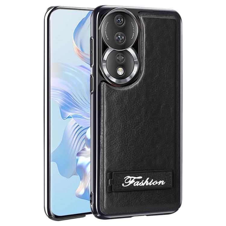 For Honor 80 Fashion Electroplated Fold Holder Shockproof Phone Case