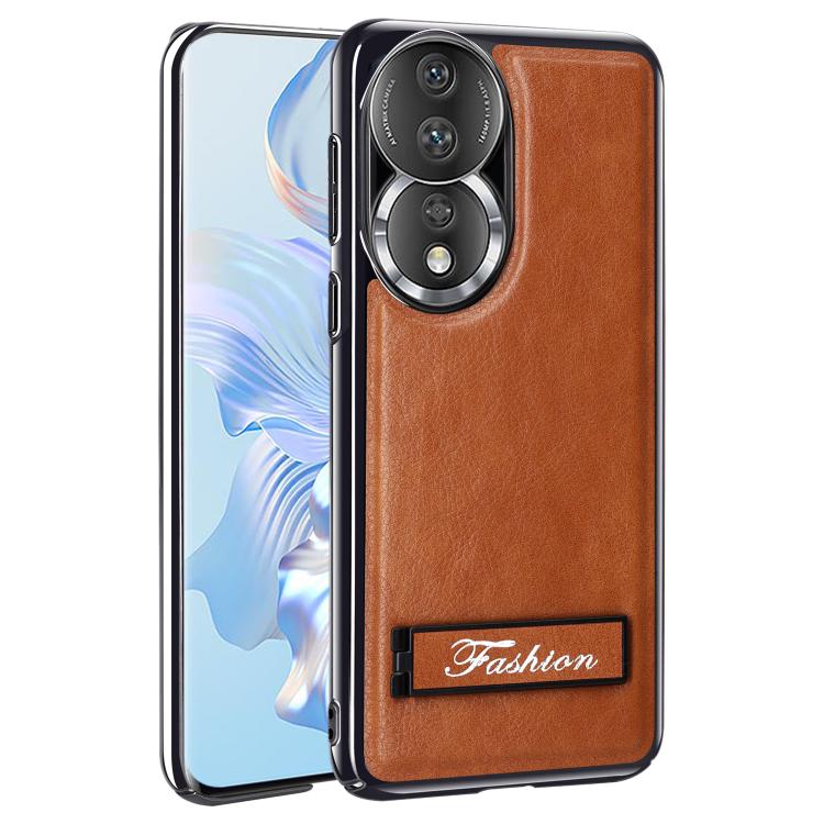 For Honor 80 Fashion Electroplated Fold Holder Shockproof Phone Case
