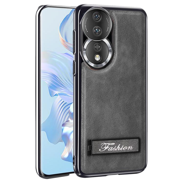 For Honor 80 Fashion Electroplated Fold Holder Shockproof Phone Case