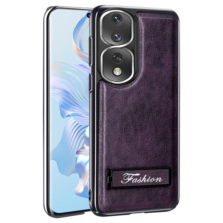 For Honor 80 Pro Fashion Electroplated Fold Holder Shockproof Phone Case