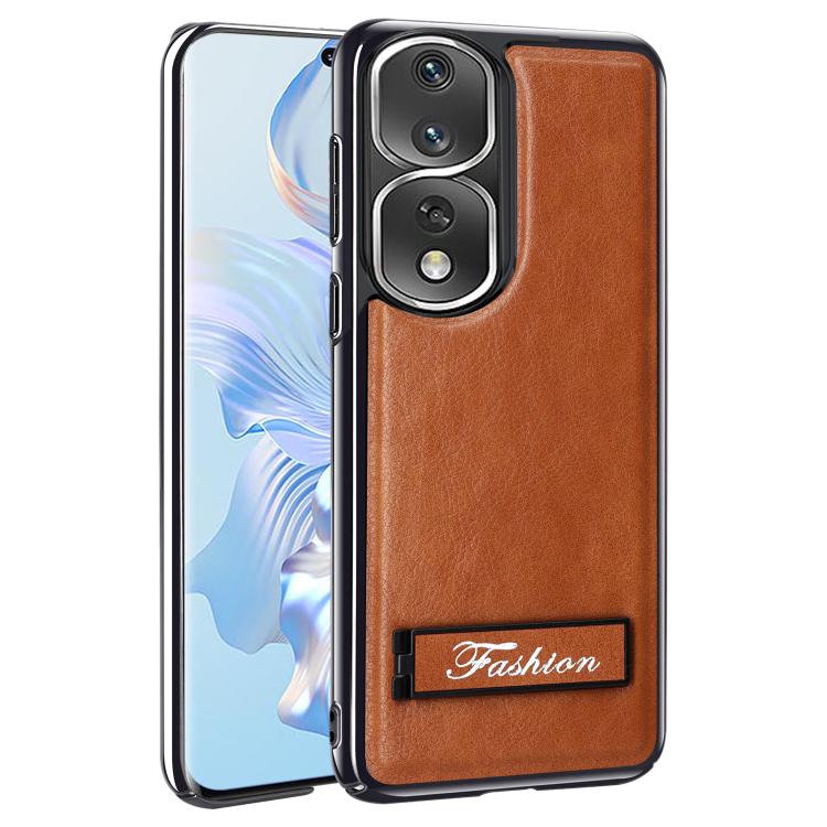 For Honor 80 Pro Fashion Electroplated Fold Holder Shockproof Phone Case