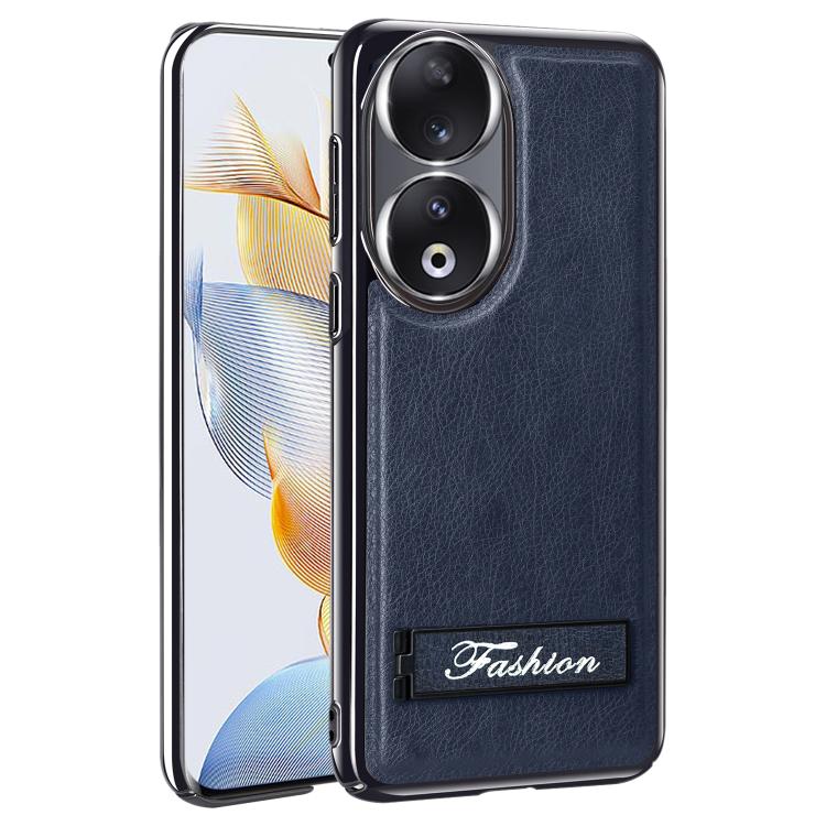 For Honor 90 Fashion Electroplated Fold Holder Shockproof Phone Case