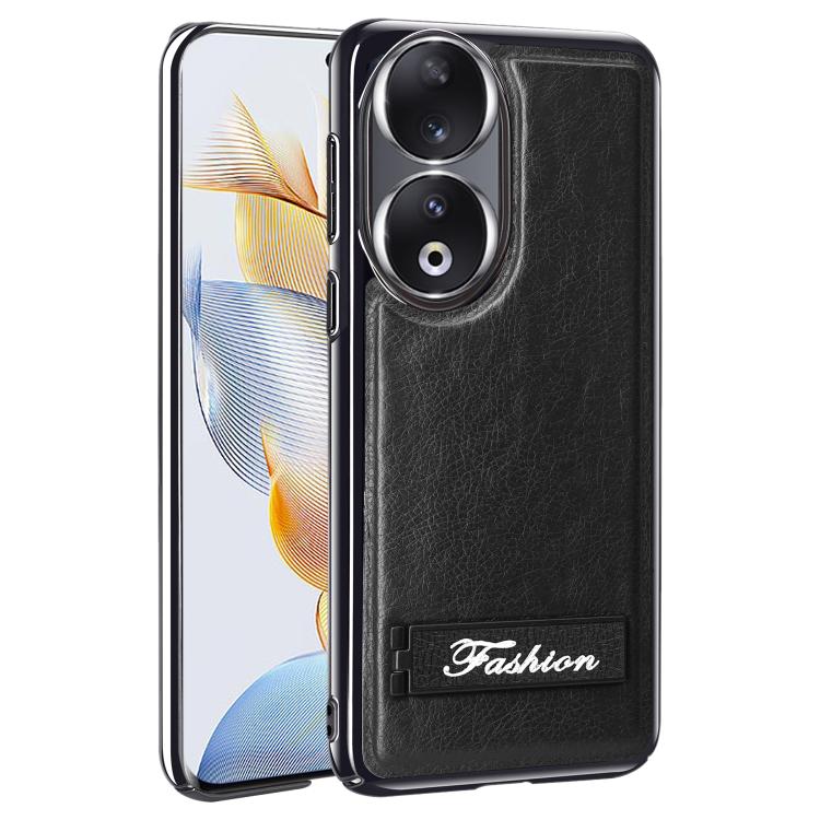 For Honor 90 Fashion Electroplated Fold Holder Shockproof Phone Case