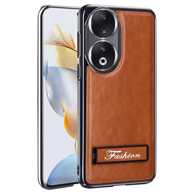 For Honor 90 Fashion Electroplated Fold Holder Shockproof Phone Case
