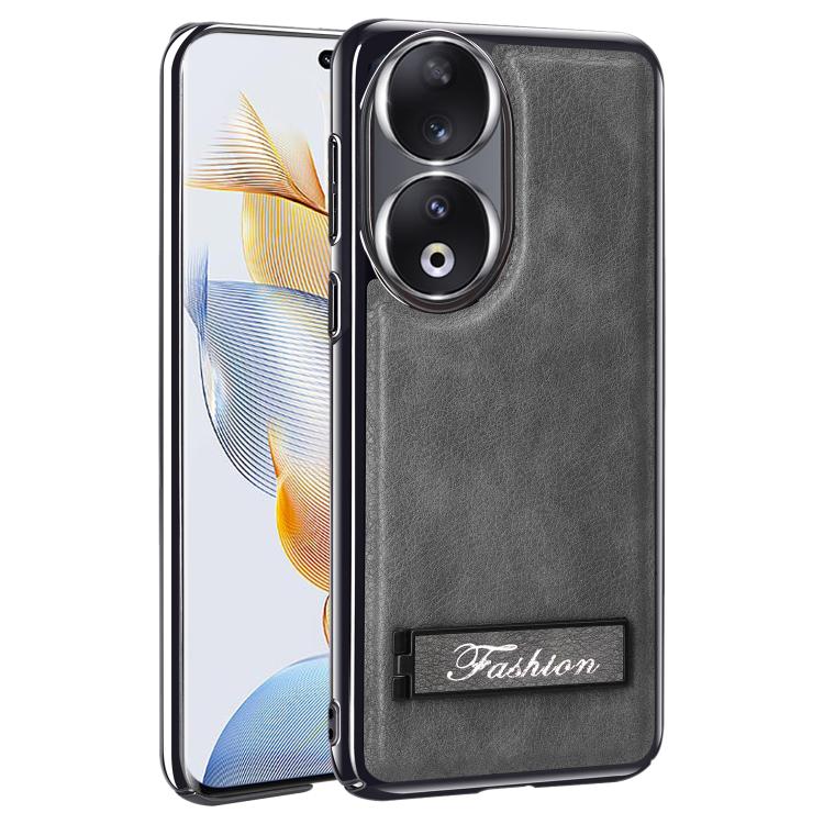 For Honor 90 Fashion Electroplated Fold Holder Shockproof Phone Case