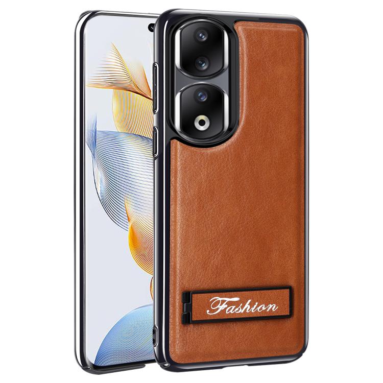 For Honor 90 Pro Fashion Electroplated Fold Holder Shockproof Phone Case