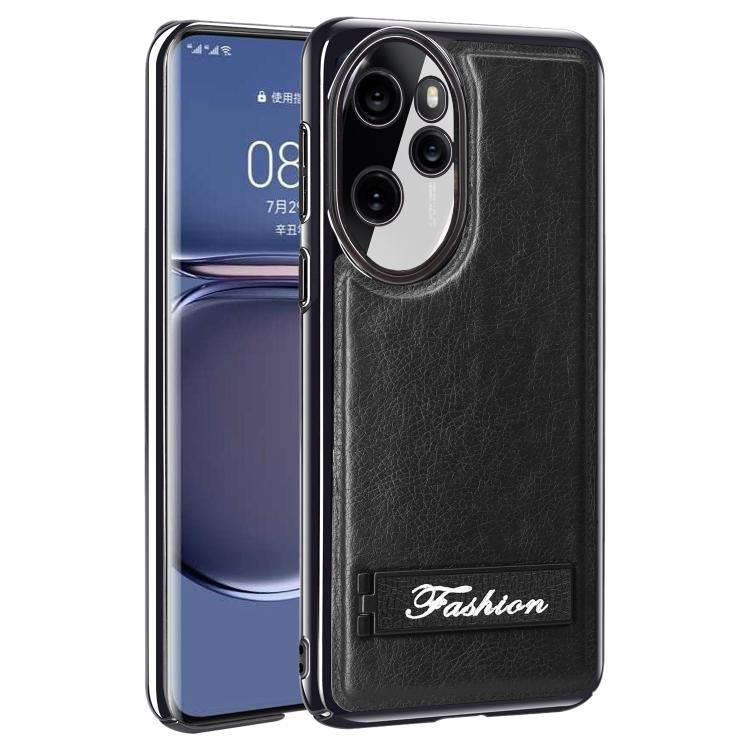 For Honor 100 Pro Fashion Electroplated Fold Holder Shockproof Phone Case