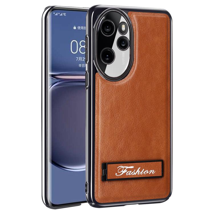For Honor 100 Pro Fashion Electroplated Fold Holder Shockproof Phone Case