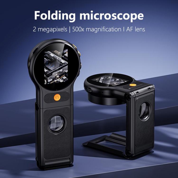 inskam 379 2MP 2-inch Display Foldable & Handheld Digital Microscope - Black