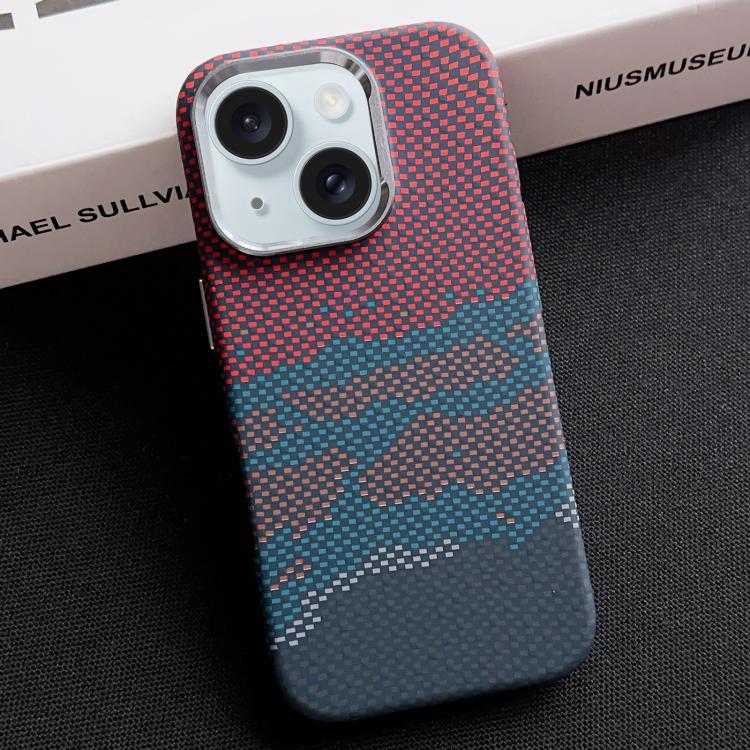 For iPhone 15 Electroplated PC Shockproof Full Coverage Magnetic Phone Case
