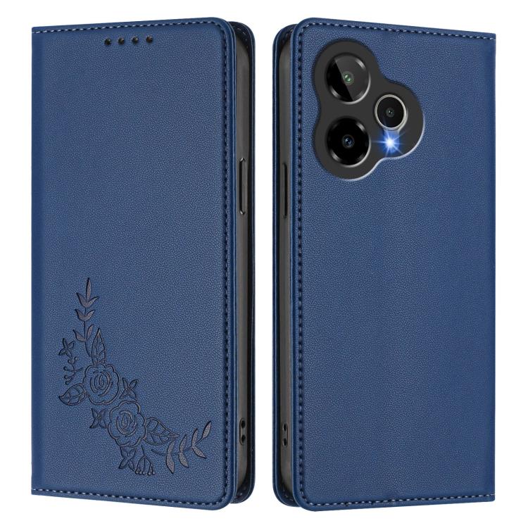 For Cricket lcon PRO 2026 Peony Embossed Magnetic RFID Vegan Leather Phone Case