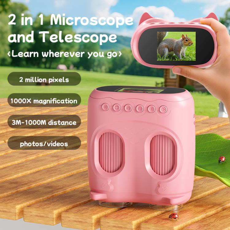 inskam 387 2MP 2-inch Display 2-in-1 Kids Digital Microscope & Binocular Telescope