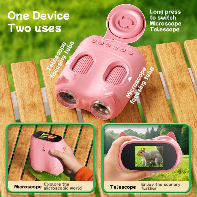 inskam 387 2MP 2-inch Display 2-in-1 Kids Digital Microscope & Binocular Telescope