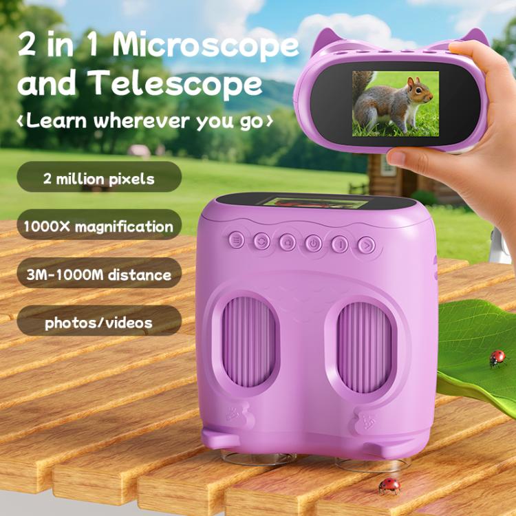 inskam 387 2MP 2-inch Display 2-in-1 Kids Digital Microscope & Binocular Telescope