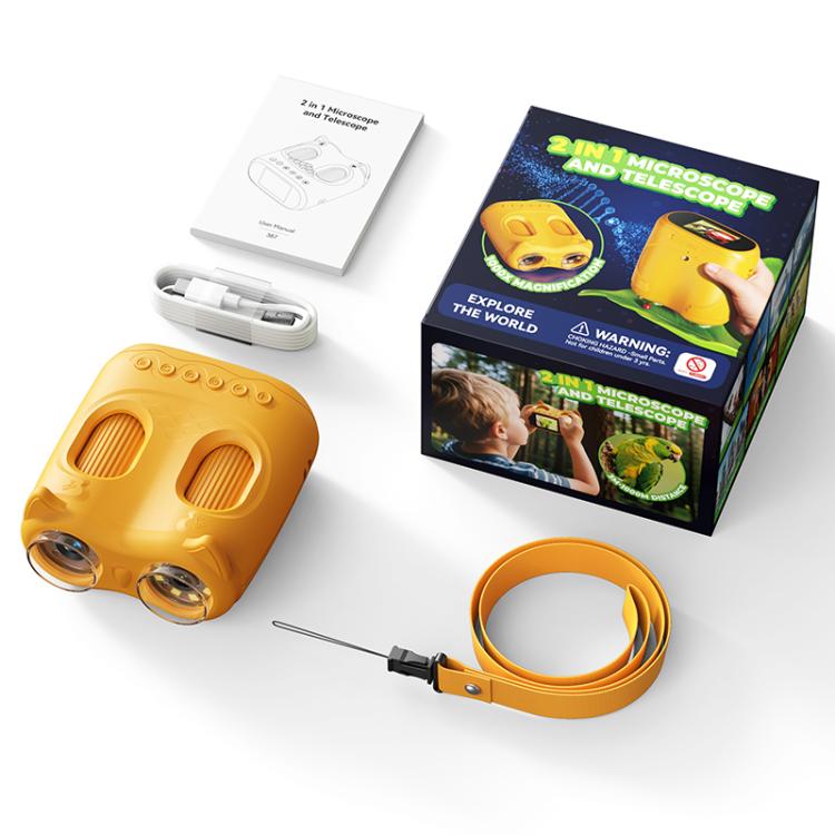 inskam 387 2MP 2-inch Display 2-in-1 Kids Digital Microscope & Binocular Telescope