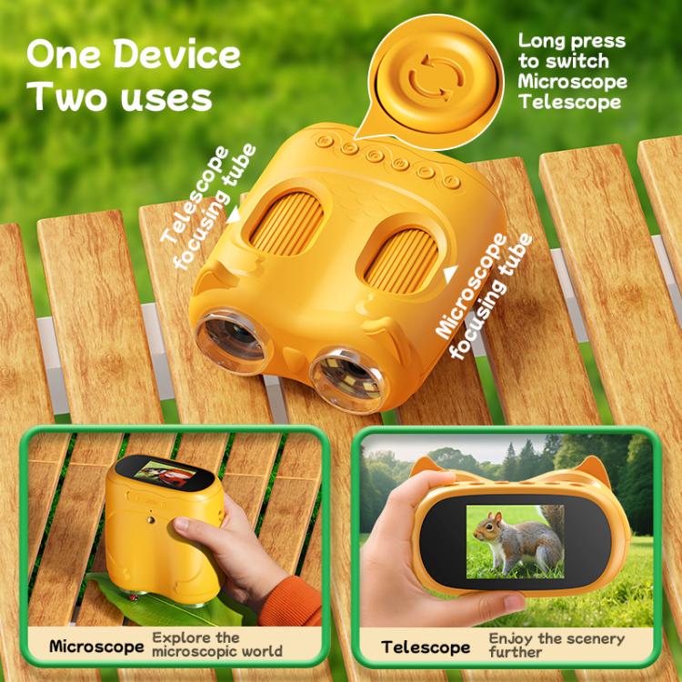 inskam 387 2MP 2-inch Display 2-in-1 Kids Digital Microscope & Binocular Telescope
