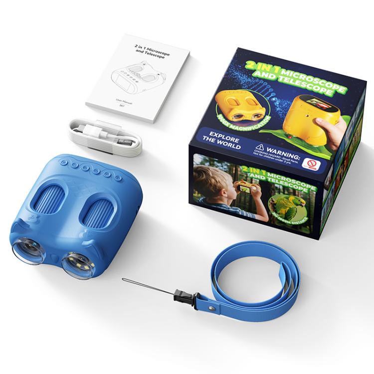 inskam 387 2MP 2-inch Display 2-in-1 Kids Digital Microscope & Binocular Telescope