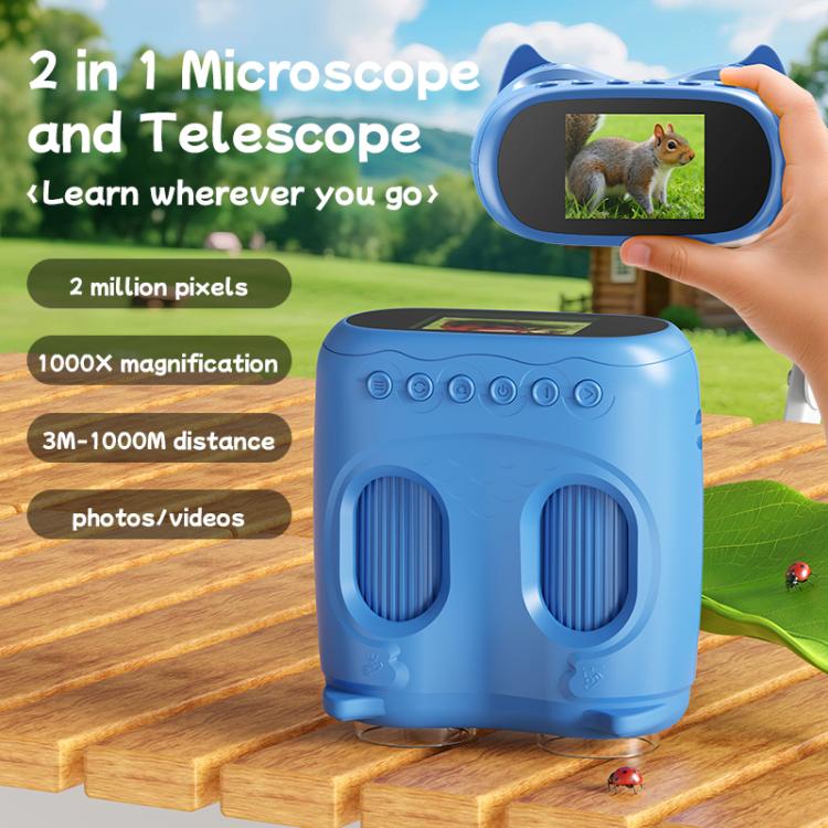 inskam 387 2MP 2-inch Display 2-in-1 Kids Digital Microscope & Binocular Telescope