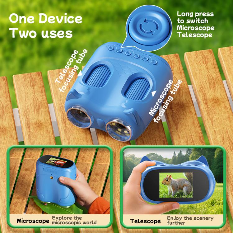 inskam 387 2MP 2-inch Display 2-in-1 Kids Digital Microscope & Binocular Telescope