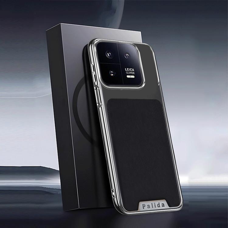For Xiaomi 13 Pro Palida Electroplated Mecha-Style Leather Textured Shockproof Phone Case
