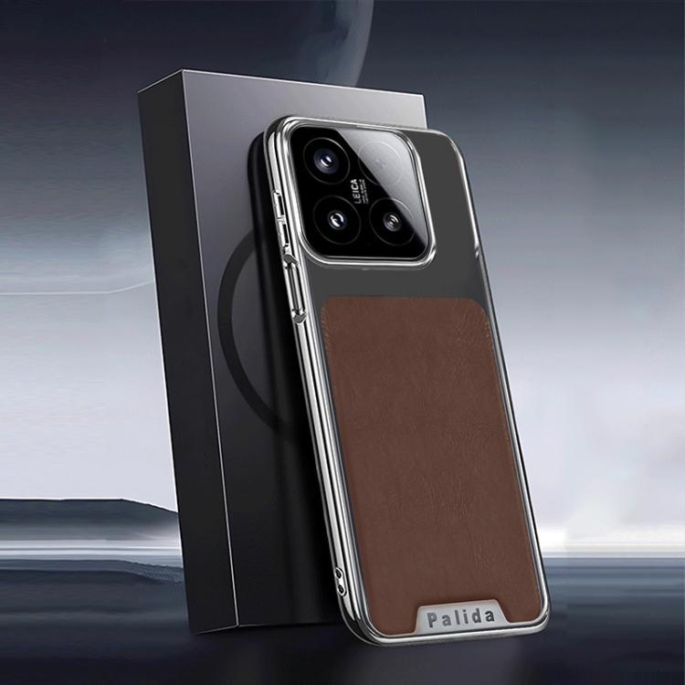 For Xiaomi 15 Palida Electroplated Mecha-Style Leather Textured Shockproof Phone Case