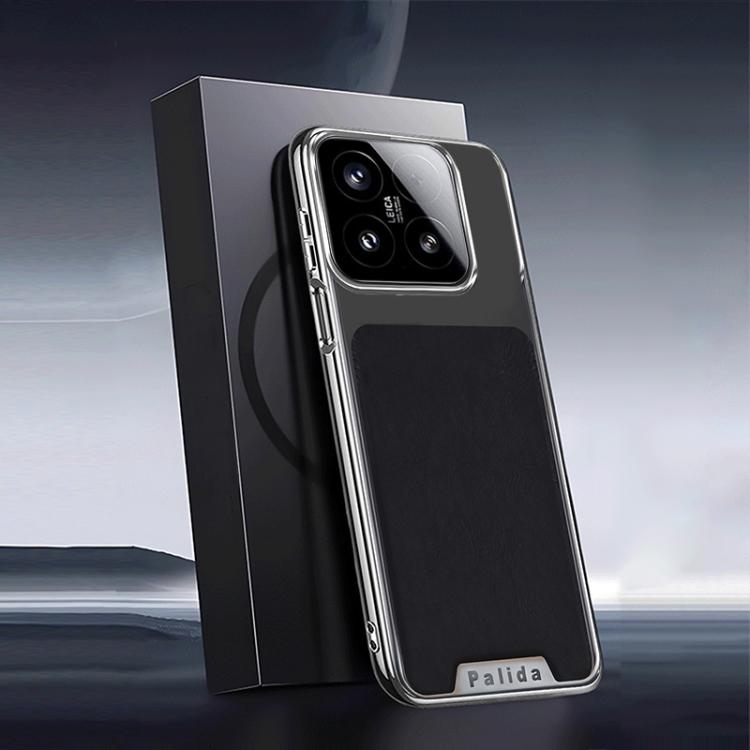For Xiaomi 15 Palida Electroplated Mecha-Style Leather Textured Shockproof Phone Case