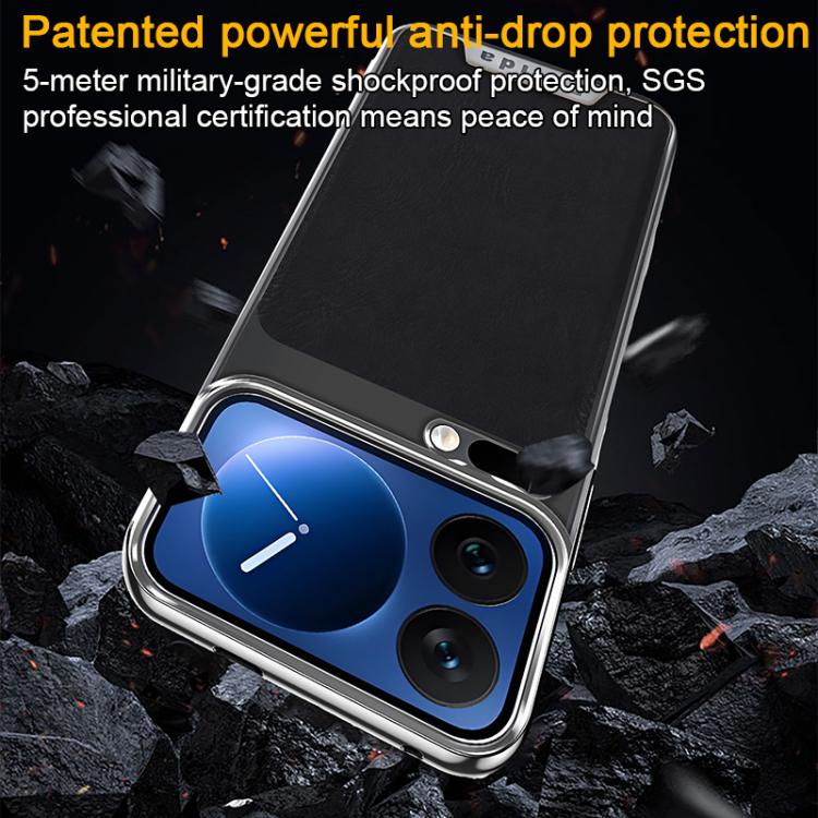 For Xiaomi 13 Palida Electroplated Mecha-Style Leather Textured Shockproof Phone Case