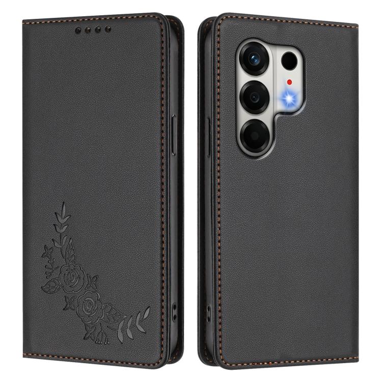 For Tecno Camon 50 4G Peony Embossed Magnetic RFID Vegan Leather Phone Case