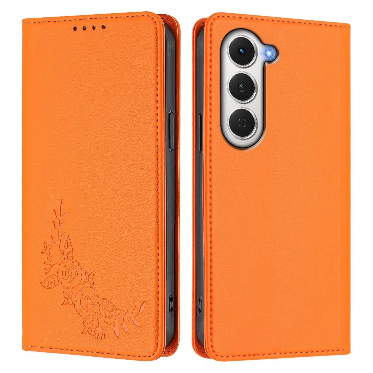 For Tecno Spark 40 Pro 4G Peony Embossed Magnetic RFID Vegan Leather Phone Case