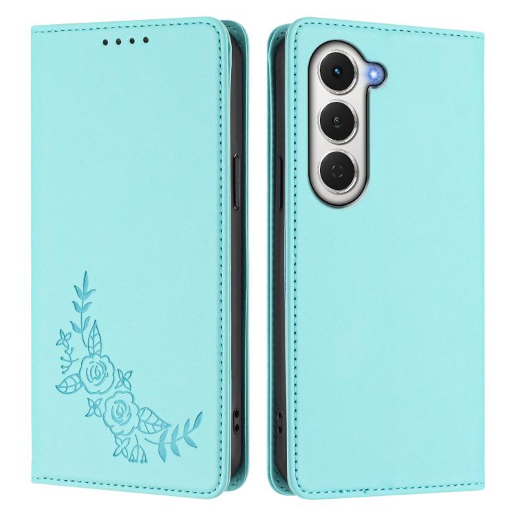 For Tecno Spark 40 Pro 4G Peony Embossed Magnetic RFID Vegan Leather Phone Case