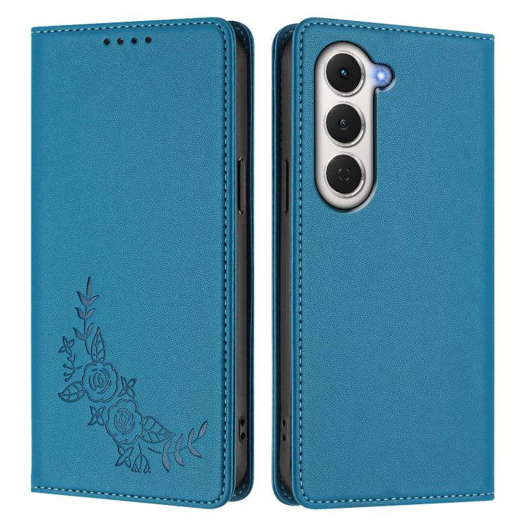 For Tecno Spark 40 Pro 4G Peony Embossed Magnetic RFID Vegan Leather Phone Case