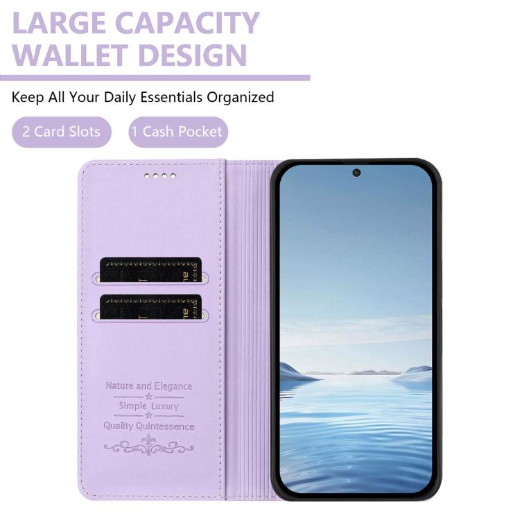 For Tecno Spark 40 4G Peony Embossed Magnetic RFID Vegan Leather Phone Case
