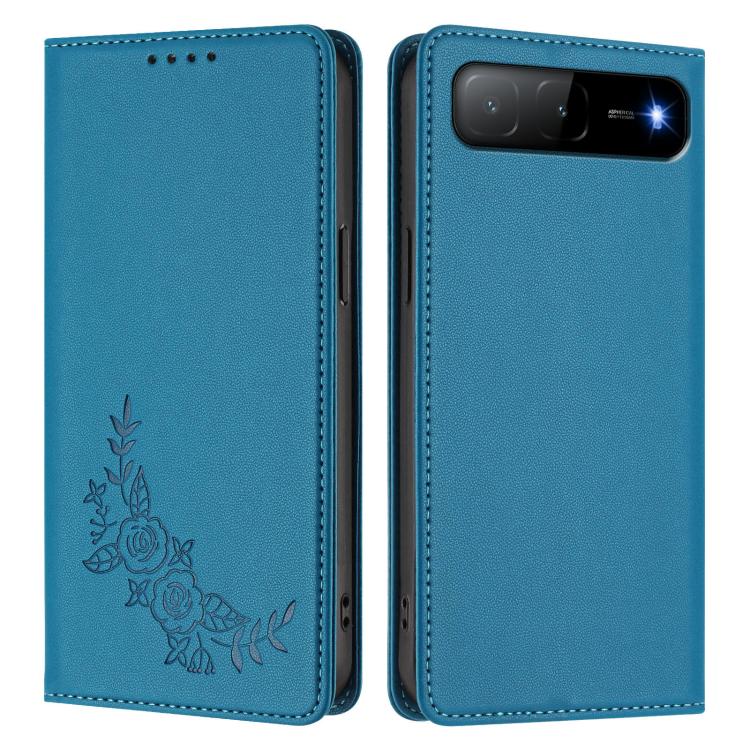 For Tecno Spark Go 5G 2025 / 40 5G Peony Embossed Magnetic RFID Vegan Leather Phone Case