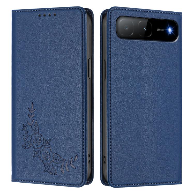 For Tecno Spark Go 5G 2025 / 40 5G Peony Embossed Magnetic RFID Vegan Leather Phone Case