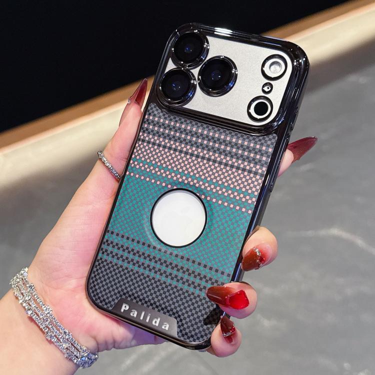 For iPhone 17 Pro Palida Electroplated Kevlar Texture Shockproof Phone Case