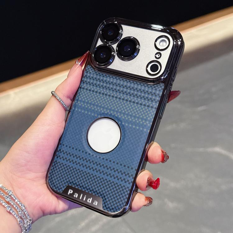 For iPhone 17 Pro Palida Electroplated Kevlar Texture Shockproof Phone Case