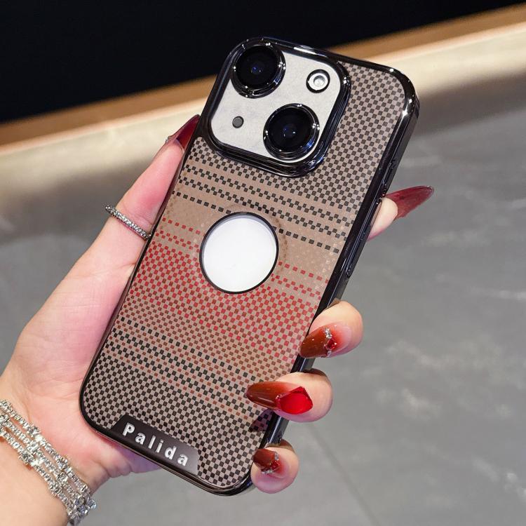 For iPhone 15 Palida Electroplated Kevlar Texture Shockproof Phone Case
