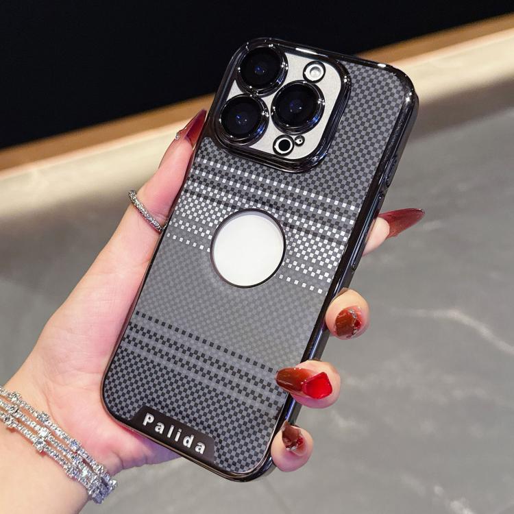 For iPhone 14 Pro Max Palida Electroplated Kevlar Texture Shockproof Phone Case